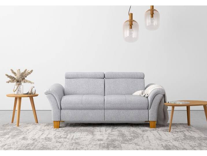 2,5-Sitzer HOME AFFAIRE Lindgren , silber, B:185cm H:84cm T:93cm, 100% Polyester, Sofas, wahlweise mit TV-Funktion, links oder beidseitig, Kopfteilverstellung von Home-affaire