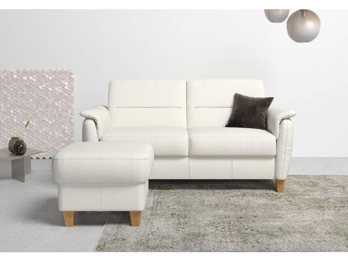 2,5-Sitzer HOME AFFAIRE Palmera, B: 179 cm , weiß (reinweiß), B:179cm H:89cm T:89cm, Luxus-Microfaser (100% Polyester);Struktur (100% Polyester);Luxus-Microfaser in Lederoptik (100% Polyester), Sofas, mit Federkern von Home-affaire