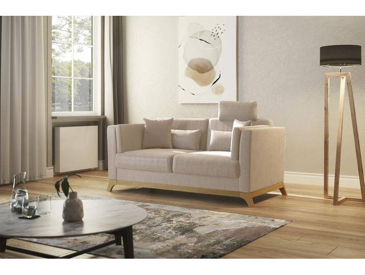 2,5-Sitzer HOME AFFAIRE Viva , beige, B:183cm H:84cm T:93cm, 100% Polyester, Sofas, wahlweise mit Holzrahmen aus Eiche 2,5-Sitzer HOME AFFAIRE Viva , beige, B:183cm H:84cm T:93cm, 100% Polyester, Sofas, wahlweise mit Holzrahmen aus Eiche von Home-affaire