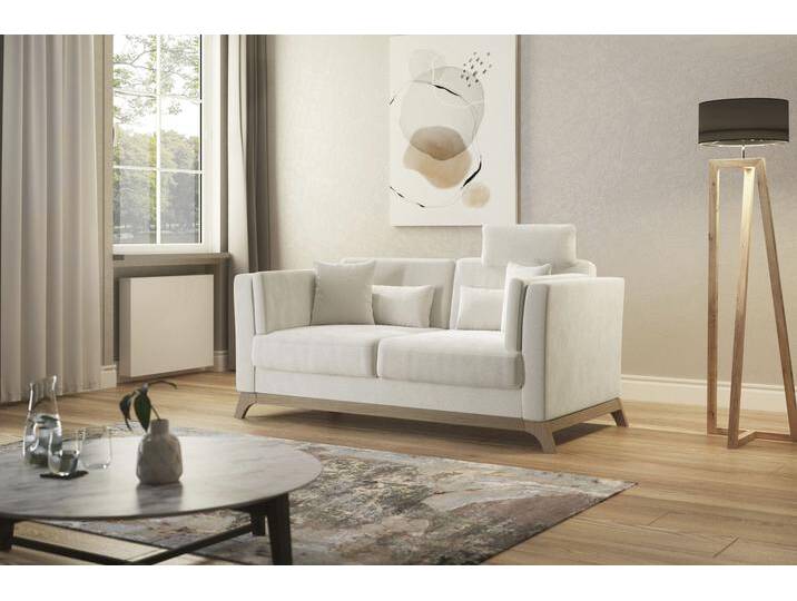 2,5-Sitzer HOME AFFAIRE Viva , beige (elfenbein), B:183cm H:84cm T:93cm, 100% Polyester, Sofas, wahlweise mit Holzrahmen aus Buche von Home-affaire