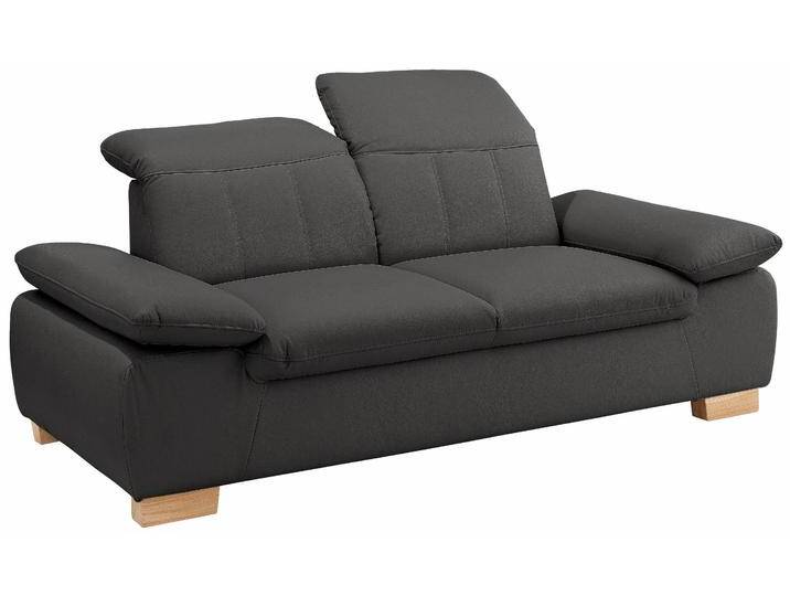 2-Sitzer HOME AFFAIRE Bergamo Multifunktions-Sofa, bequem und komfortabel , braun (dunkelbraun), B:195cm H:77cm T:90cm, Chenille 100% Polyester, Struktur fein ( 100% Polyester), Luxus-Kunstleder, Struktur weich (100% Polyester), Sofas, mit Armlehn-und Rückenfunktion, Federkern von Home-affaire