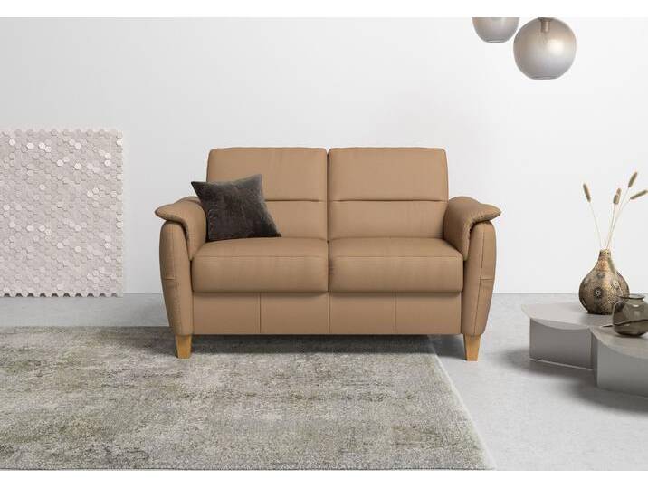 2-Sitzer HOME AFFAIRE Palmera, B: 149 cm , braun (cappuccino), B:149cm H:89cm T:89cm, Luxus-Microfaser (100% Polyester);Struktur (100% Polyester);Luxus-Microfaser in Lederoptik (100% Polyester), Sofas, mit Federkern von Home-affaire