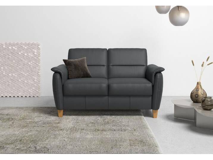 2-Sitzer HOME AFFAIRE Palmera, B: 149 cm , schwarz, B:149cm H:89cm T:89cm, Luxus-Microfaser (100% Polyester);Struktur (100% Polyester);Luxus-Microfaser in Lederoptik (100% Polyester), Sofas, mit Federkern von Home-affaire