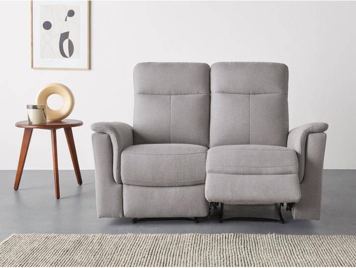 2-Sitzer HOME AFFAIRE Southbrook , grau (hellgrau), B:144cm H:99cm T:92cm, Webstoff 95% Polyester 5% Nylon, Sofas, mit manueller und elektrischer Relaxfunktion von Home-affaire