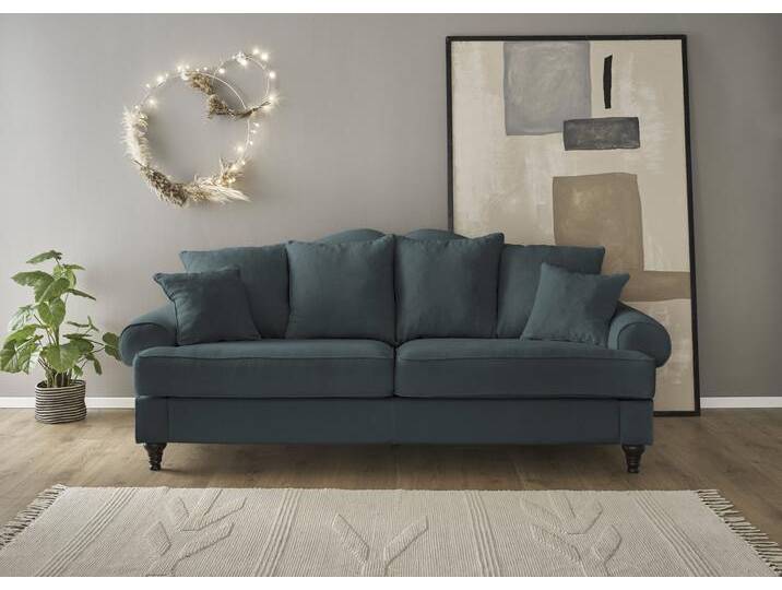 3,5-Sitzer HOME AFFAIRE WESTMINSTER , grün (blaugrün), B:230cm H:95cm T:100cm, Sofas, mit Federkern-Polsterung von Home-affaire