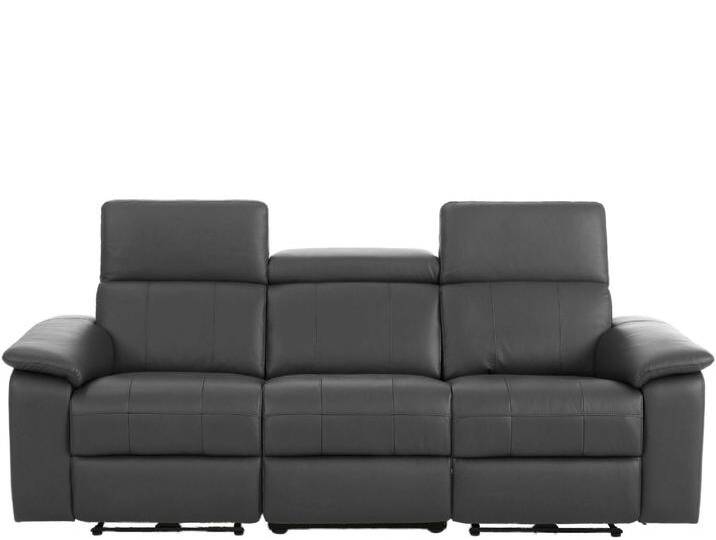 3-Sitzer HOME AFFAIRE Binado , grau, B:211cm H:98cm T:99cm, Webstoff (95% Polyester/5% Nylon), Sofas, mit manueller oder elektrischer Relaxfunktion mit USB-Anschluss von Home-affaire