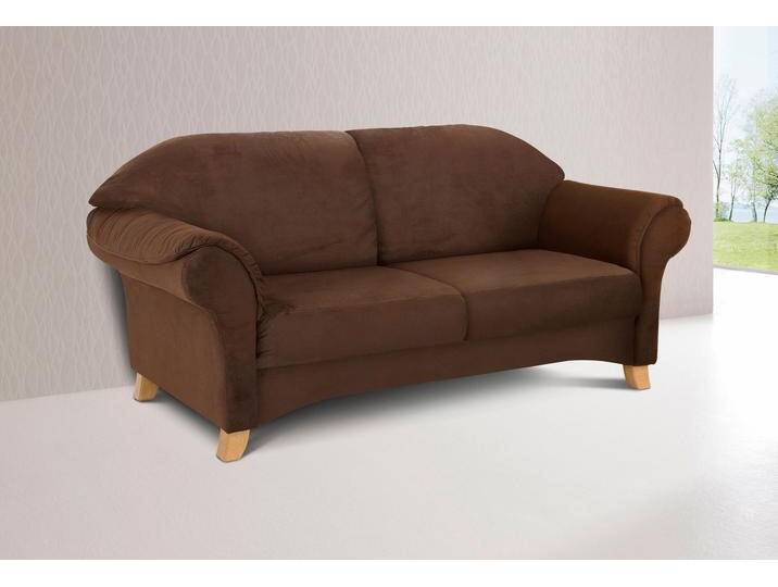 3-Sitzer HOME AFFAIRE Mayfair , braun (schoko), B:194cm H:90cm T:90cm, MELROSE (100% Polyester), Struktur fein (95% Polyester, 5% Polyamid), Sofas von Home-affaire