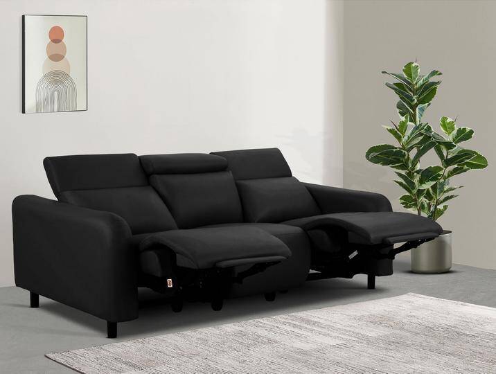 3-Sitzer HOME AFFAIRE SKAANE Lederoptik, 229 cm, manuelle-u. elektrische Relaxfunktion , schwarz, B:229cm H:100cm T:100cm, 100% Polyurethan, Sofas, Relax-Funktion in 2 Sitzen, Kopfteilverstellung, Federkernpolsterung 3-Sitzer HOME AFFAIRE SKAANE Lederoptik, 229 cm, manuelle-u. elektrische Relaxfunktion , schwarz, B:229cm H:100cm T:100cm, 100% Polyurethan, Sofas, Relax-Funktion in 2 Sitzen, Kopfteilverstellung, Federkernpolsterung von Home-affaire