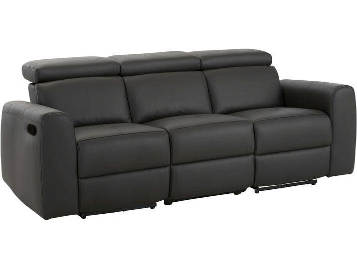 3-Sitzer HOME AFFAIRE Sentrano , braun, B:209cm H:82cm T:98cm, NaturLEDER/Kunstleder (Das Leder hat eine Dicke von 0, 9-1, 0 mm), Kunstleder, Webstoff (95% Polyeste, 5% Nylon), Struktur fein (95% Polyester, 5% Nylon), Sofas, auch mit elektrischer Funktion mit USB-Anschluß, in 4 Bezugsvarianten von Home-affaire