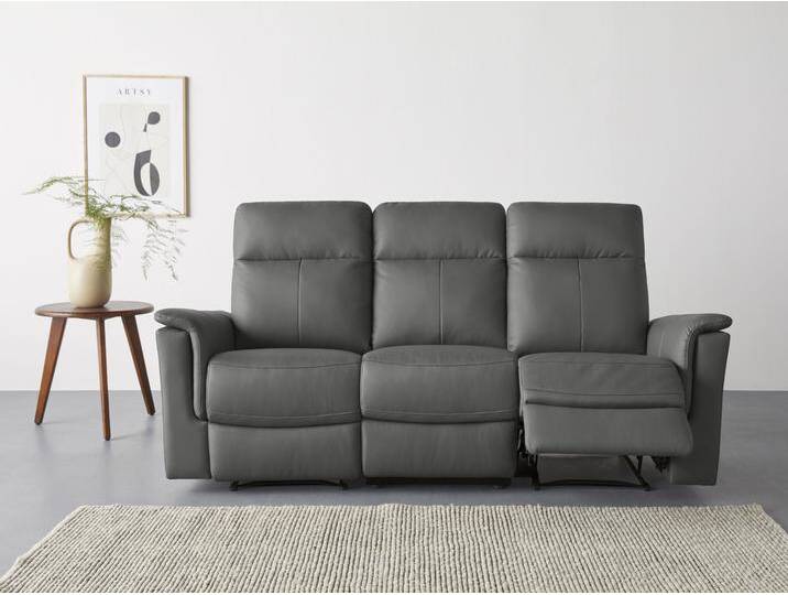 3-Sitzer HOME AFFAIRE Southbrook , grau, B:197cm H:99cm T:92cm, Kunstleder 100% Polyurethan, Sofas, mit manueller und elektrischer Relaxfunktion von Home-affaire