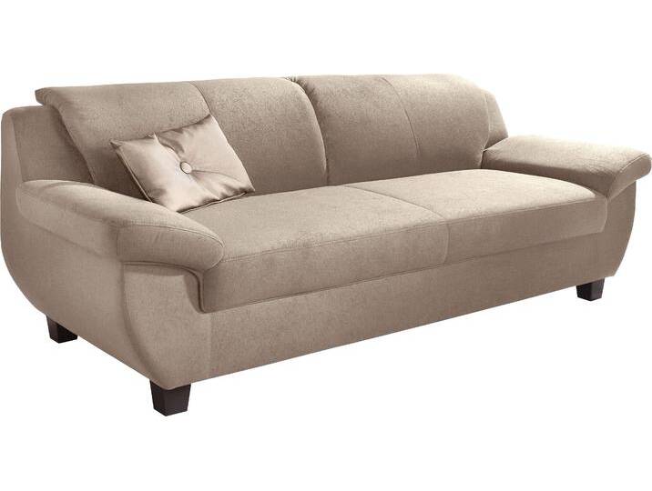 3-Sitzer HOME AFFAIRE Yesterday zeitlos und komfortabel, gemütliche Armlehnen , beige (natur), B:207cm H:80cm T:91cm, Primabelle-Microfaser (100% Polyester), Antikleder-Optik Melrose (100% Polyester), Struktur (100% Polyester), Sofas von Home-affaire