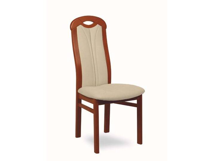 4-Fußstuhl HOME AFFAIRE ALEX, Stuhl,Armlehnstuhl , beige (kirsch, beige, kirschbaum), B:48cm H:103cm T:54cm, Massivholz, Stühle, Stuhl, Armlehnstuhl, Ausführung mit und ohne wasserabweisender Stoff von Home-affaire