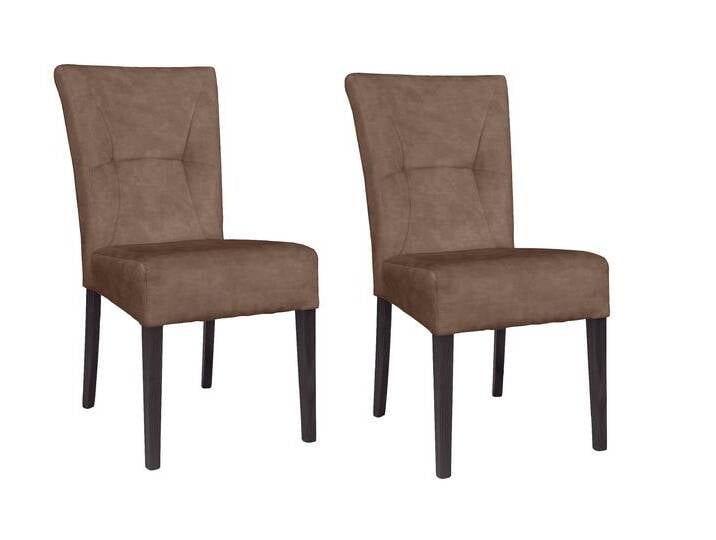 4-Fußstuhl HOME AFFAIRE Henry , orange (terra 26, buche wenge), B:46cm H:93cm T:64cm, Polyester, Stühle, Sitz und Rücken gepolstert von Home-affaire