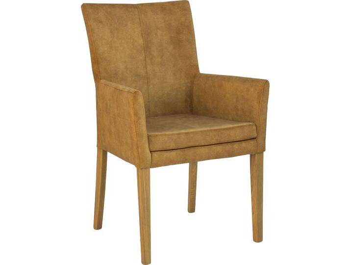 Armlehnstuhl HOME AFFAIRE Aspen , gold (goldgelb), B:60cm H:94,5cm T:61cm, Massivholz, Stühle von Home-affaire