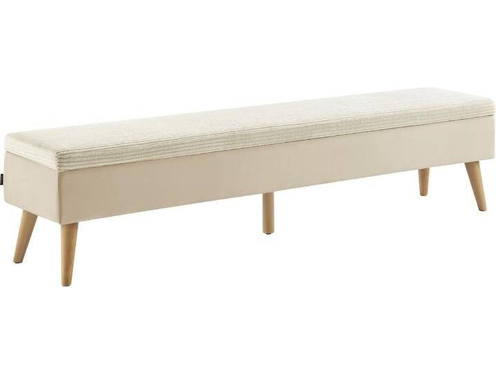 Bettbank HOME AFFAIRE Armandine mit Stauraum , beige (beige, beige), B:180cm H:42,5cm T:40cm, FSC-zertifizierter Holzwerkstoff, Polyester, Sitzbänke, wahlweise in den Breiten 140cm oder 180cm erhältlich von Home-affaire