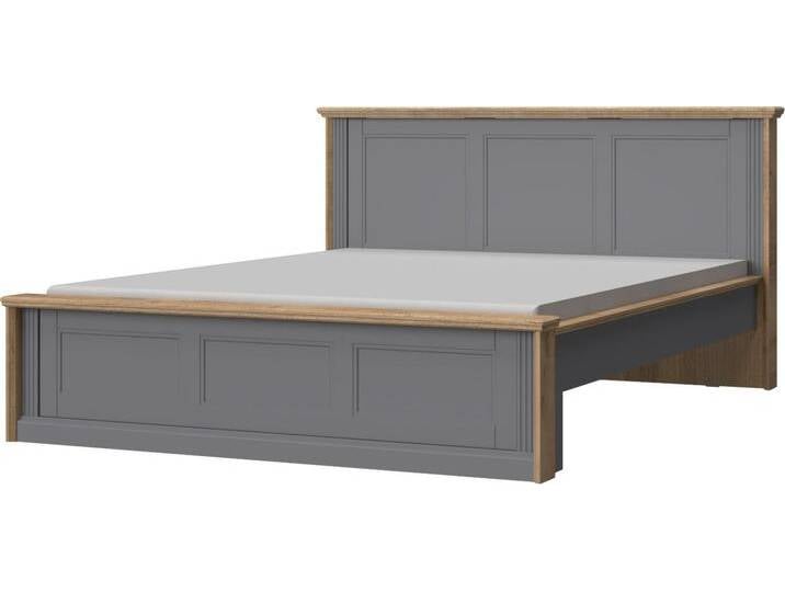 Bettgestell HOME AFFAIRE Tara , grau (graphite matt, pacific walnut, graphite matt, pacific walnut, graphite matt, pacific walnut), B:181cm H:100cm L:222cm, Betten, Liegefläche 160x200 cm von Home-affaire