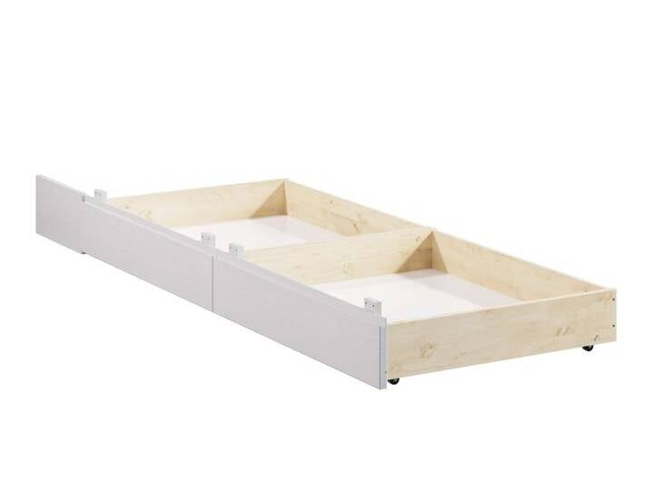 Bettschubkasten HOME AFFAIRE Luven , weiß, B:81cm H:20cm T:65cm, Massivholz, Schubladen, aus massiver Kiefer, 2 Stück, passen perfekt unter das Bett Luven von Home-affaire