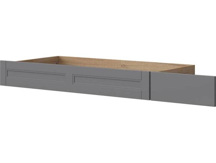 Bettschubkasten HOME AFFAIRE Tara , grau (graphite matt, pacific walnut), B:188cm H:20cm T:72cm, MDF, Spanplatte, Schubladen, Bettschubkasten Bett-Zubehör, für Tara Betten, auf Rollen von Home-affaire