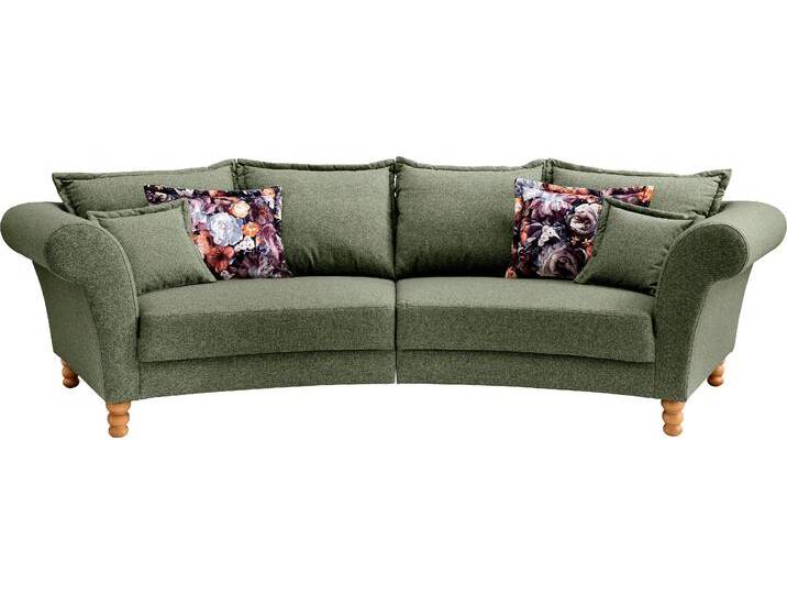 Big-Sofa HOME AFFAIRE Tassilo geschwungene Formensprache, bequem, Mega Sofa, Breite 350cm , grün, B:350cm H:95cm T:110cm, 100% Polyester, Sofas von Home-affaire