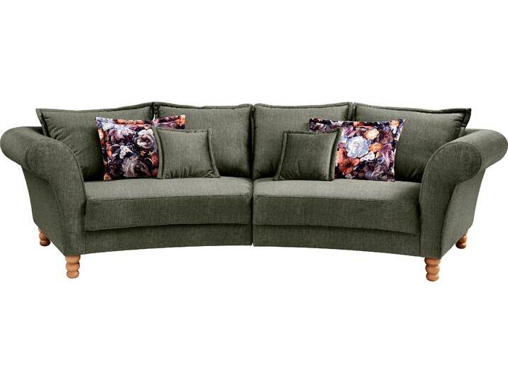 Big-Sofa HOME AFFAIRE Tassilo geschwungene Formensprache, bequem, Mega Sofa, Breite 350cm , grün (dunkelgrün), B:350cm H:95cm T:110cm, 100% Polyester, Sofas von Home-affaire