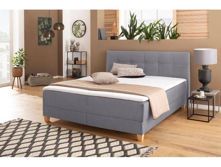 Boxbett HOME AFFAIRE Lonrai , grau, B:188cm L:207cm, Komplettbetten, in H2,H3 & H4 und XXL - Überlänge 220cm wählbar, inkl. Topper Boxbett HOME AFFAIRE Lonrai , grau, B:188cm L:207cm, Komplettbetten, in H2,H3 & H4 und XXL - Überlänge 220cm wählbar, inkl. Topper von Home-affaire