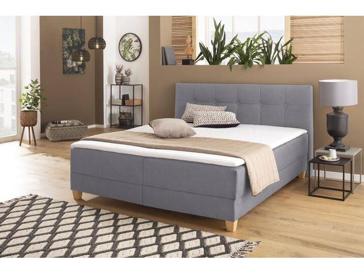 Boxbett HOME AFFAIRE Lonrai , grau, B:188cm L:227cm, Komplettbetten, in H2,H3 & H4 und XXL - Überlänge 220cm wählbar, inkl. Topper Boxbett HOME AFFAIRE Lonrai , grau, B:188cm L:227cm, Komplettbetten, in H2,H3 & H4 und XXL - Überlänge 220cm wählbar, inkl. Topper von Home-affaire