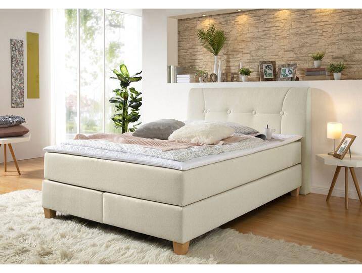 Boxspringbett HOME AFFAIRE Calloway , beige, B:128cm L:218cm, Komplettbetten, Boxspringbett, inkl. Topper, XXL-Ausführung, in 4 Farben, 5 Breiten, 3 Matratzenarten Boxspringbett HOME AFFAIRE Calloway , beige, B:128cm L:218cm, Komplettbetten, Boxspringbett, inkl. Topper, XXL-Ausführung, in 4 Farben, 5 Breiten, 3 Matratzenarten von Home-affaire