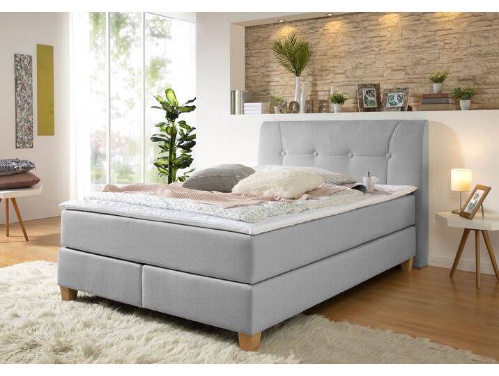Boxspringbett HOME AFFAIRE Calloway , grau, B:148cm L:218cm, Komplettbetten, Boxspringbett, inkl. Topper, XXL-Ausführung, in 4 Farben, 5 Breiten, 3 Matratzenarten Boxspringbett HOME AFFAIRE Calloway , grau, B:148cm L:218cm, Komplettbetten, Boxspringbett, inkl. Topper, XXL-Ausführung, in 4 Farben, 5 Breiten, 3 Matratzenarten von Home-affaire