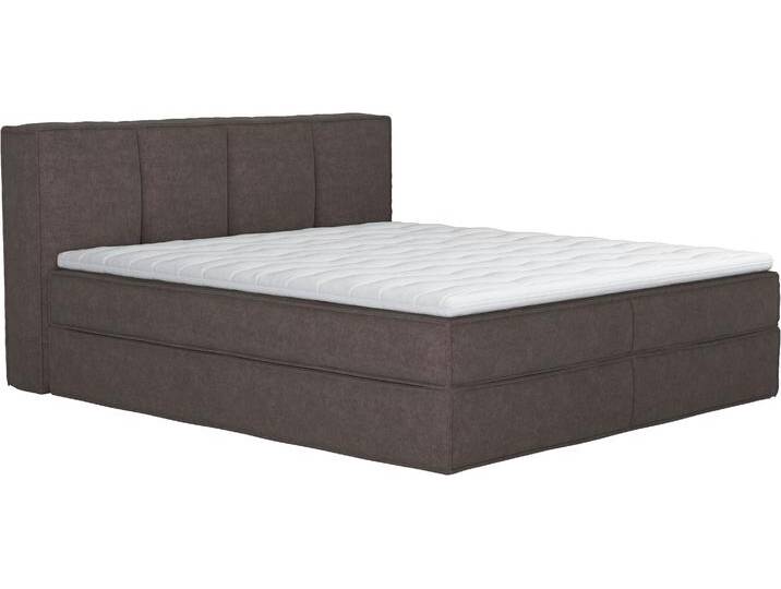 Boxspringbett HOME AFFAIRE Milano , braun (mud), B:170cm L:230cm, 100% Polyester, Komplettbetten, Boxbett inkl. Topper, 2 Matratzen, Härtegrade H2, H3 und H4 wählbar von Home-affaire