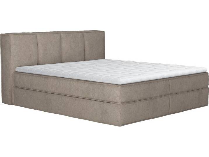 Boxspringbett HOME AFFAIRE Milano , grau (platinum), B:190cm L:230cm, 100% Polyester, Komplettbetten, Boxbett inkl. Topper, 2 Matratzen, Härtegrade H2, H3 und H4 wählbar von Home-affaire