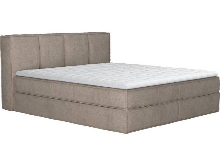 Boxspringbett HOME AFFAIRE Milano , grau (platinum), B:190cm L:230cm, 100% Polyester, Komplettbetten, Boxbett inkl. Topper, 2 Matratzen, Härtegrade H2, H3 und H4 wählbar von Home-affaire