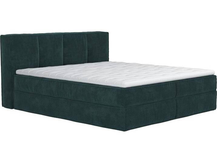 Boxspringbett HOME AFFAIRE Milano , grün (hunter), B:170cm L:230cm, 88% Polyester, 12% Polyamid, Komplettbetten von Home-affaire
