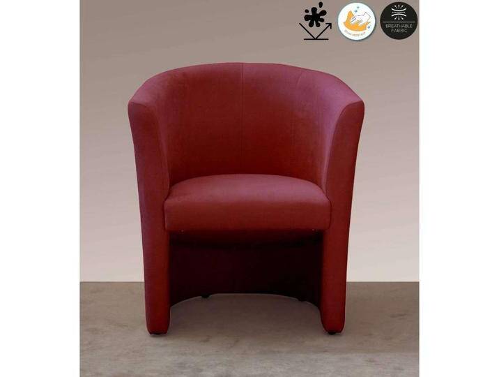 Cocktailsessel HOME AFFAIRE Tabby , rot (bordeaux), B:70cm H:76cm T:62cm, 100% Polyester, Sessel, Antifleck-Beschichtung von Home-affaire