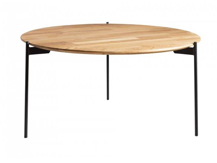 Couchtisch HOME AFFAIRE Rombo Rund , braun (eiche natur, schwarz, eiche natur), B:74cm H:38,5cm T:74cm, Tische, in verschiedenen Farben und Breiten erhältlich von Home-affaire