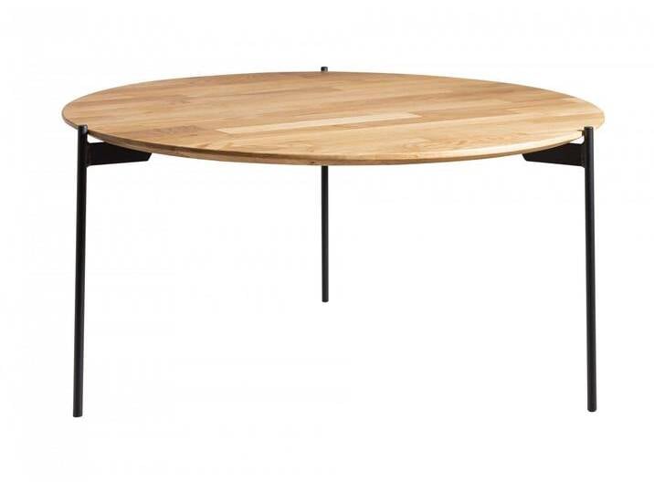 Couchtisch HOME AFFAIRE Rombo Rund , braun (eiche natur, schwarz, eiche natur), B:74cm H:38,5cm T:74cm, Tische, in verschiedenen Farben und Breiten erhältlich von Home-affaire