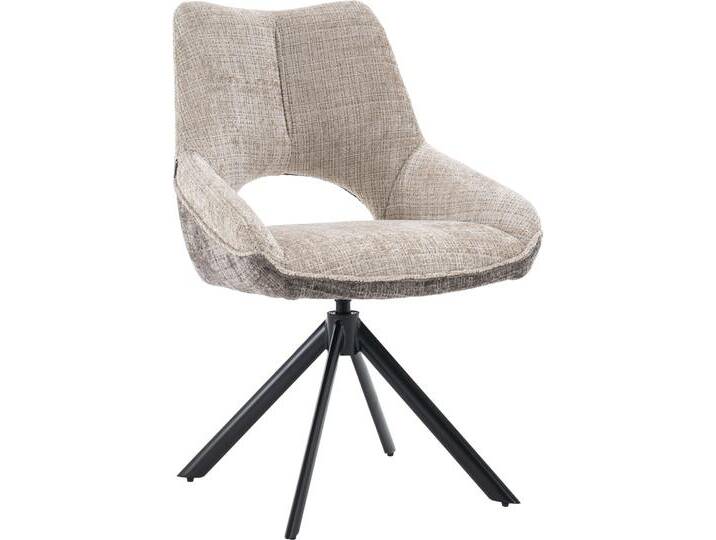 Drehstuhl HOME AFFAIRE Canto , grau (taupe, schwarz), B:57cm T:50cm, Metall, Polyester, Stühle, tolle Optik von Home-affaire