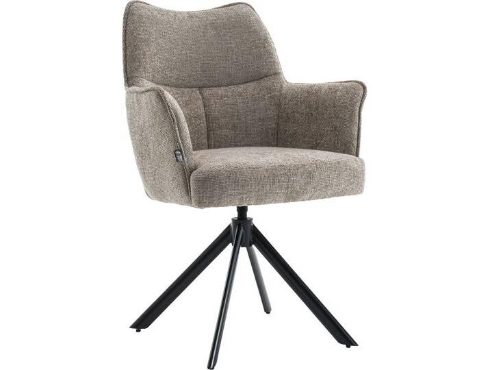 Drehstuhl HOME AFFAIRE Cresta , grau (taupe, schwarz), B:60cm H:52cm T:45cm, Metall, Polyester, Stühle, tolle Optik von Home-affaire