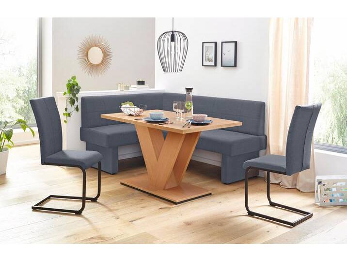 Eckbank HOME AFFAIRE, grau (dunkelgrau), B:182cm H:89cm T:142cm, Webstoff (Zusammensetzung: 100% Polyester), Sitzbänke von Home-affaire