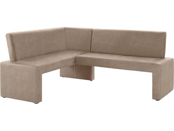Eckbank HOME AFFAIRE Barcelona , beige, B:200cm H:88cm T:160cm, Massivholz, Holzwerkstoff, Polyester, Sitzbänke, In verschiedenen Stoffen und Farben von Home-affaire