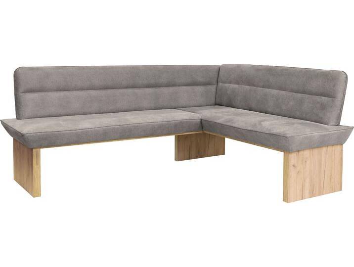 Eckbank HOME AFFAIRE Beluna Polsterbank, Sitzecke , grau (grau, decor wotan eiche), B:210cm H:89cm T:169cm, Polyester, Sitzbänke, mit Wellenunterfederung im Sitz, TOPSELLER von Home-affaire