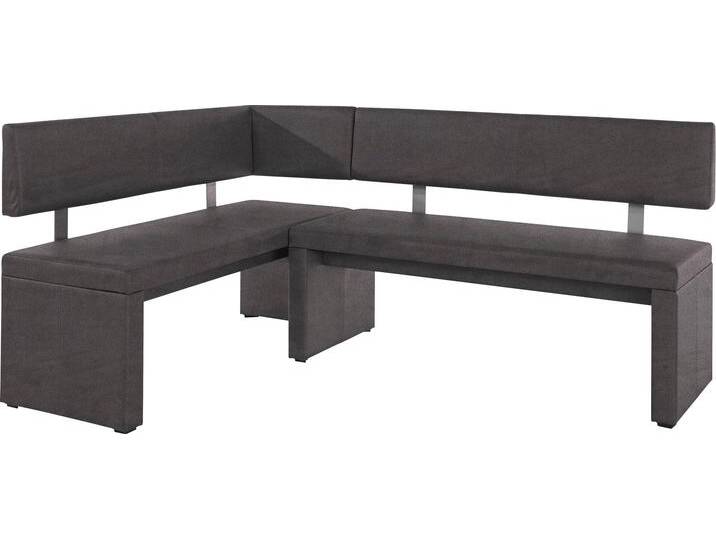 Eckbank HOME AFFAIRE Charissa , schwarz (schwarz (arizona 4420)), B:213cm H:90cm T:140cm, Holzwerkstoff, Massivholz, Sitzbänke, in 3 Größen, verschiedene Qualitäten von Home-affaire
