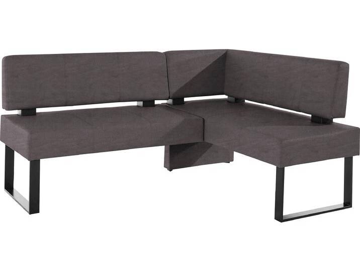 Eckbank HOME AFFAIRE Oliver mit Metallgestell, Küchenbank , schwarz (schwarz (arizona 4420), schwarz), B:220cm H:89cm T:160cm, Holzwerkstoff, Massivholz, Polyester, Sitzbänke, verschiedene Bezüge Cord Esszimmerbank OTTOs Choice von Home-affaire