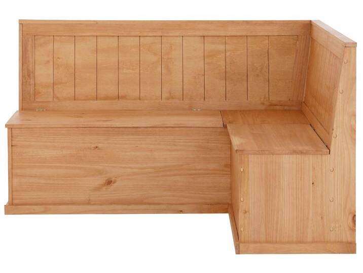 Eckbank HOME AFFAIRE Sara, TOPSELLER , beige (natur gebeizt, gewachst), B:160cm H:90cm T:53cm, Sitzbänke, aus massiver Kiefer in 2 Größen, Stauraummöglichkeiten von Home-affaire