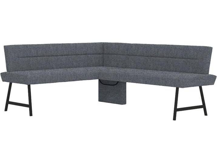 Eckbank HOME AFFAIRE Sava , dunkelgrau (neve 97), B:211cm H:84cm, 100% PES, Sitzbänke, mit Wellenfederung im Sitz von Home-affaire
