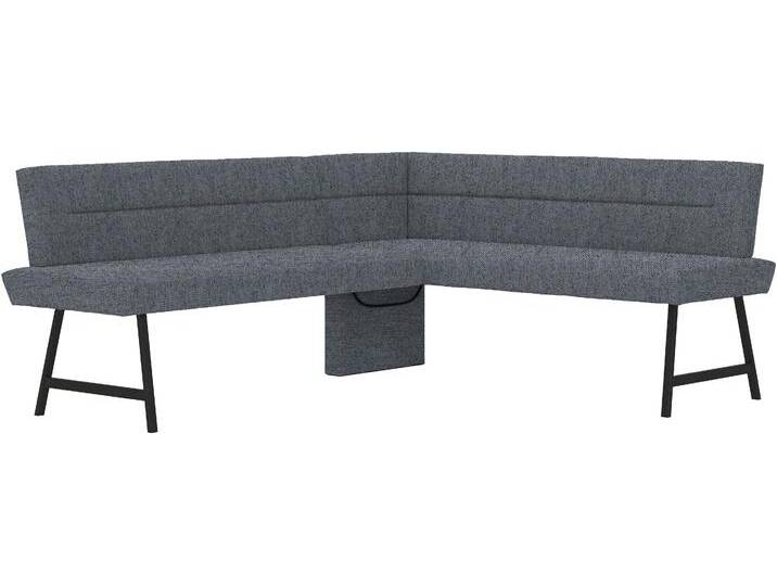 Eckbank HOME AFFAIRE Sava , dunkelgrau (neve 97), B:211cm H:84cm, 100% PES, Sitzbänke, mit Wellenfederung im Sitz von Home-affaire