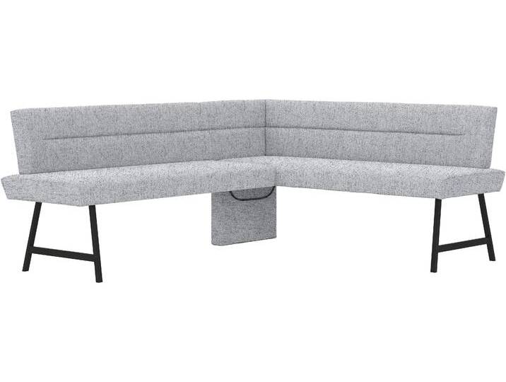 Eckbank HOME AFFAIRE Sava , hellgrau (neve 85), B:211cm H:84cm, 100% PES, Sitzbänke, mit Wellenfederung im Sitz von Home-affaire