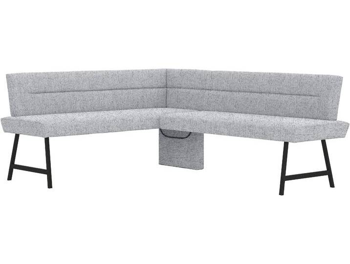 Eckbank HOME AFFAIRE Sava , hellgrau (neve 85), B:211cm H:84cm, 100% PES, Sitzbänke, mit Wellenfederung im Sitz von Home-affaire