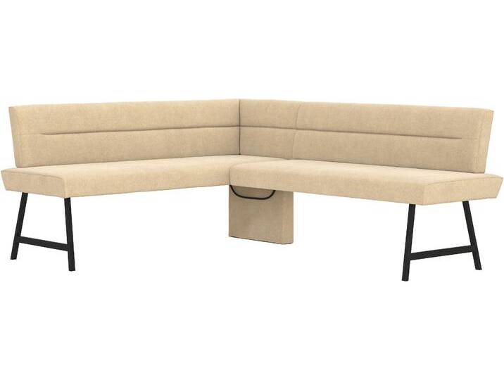 Eckbank HOME AFFAIRE Sava , latte (aulla 08), B:211cm H:84cm, 100% rPES, Sitzbänke, mit Wellenfederung im Sitz von Home-affaire