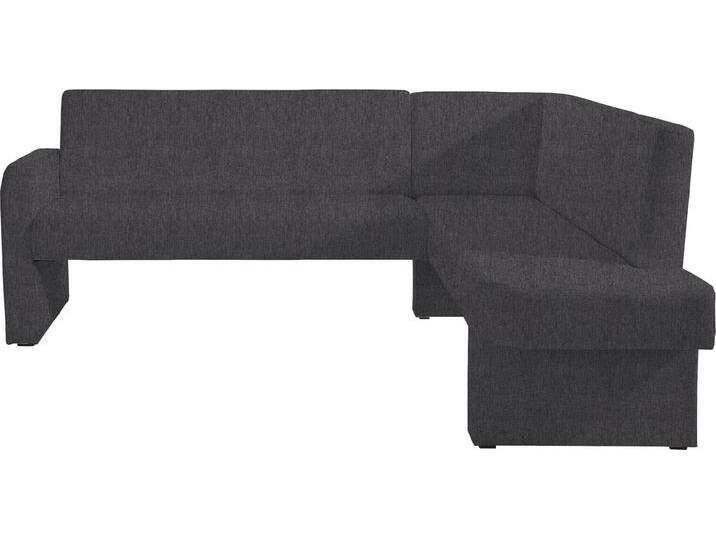 Eckbank HOME AFFAIRE Umag , grau (dunkelgrau (capulet 4009)), B:210cm H:89cm T:160cm, Holzwerkstoff, Massivholz, Polyester, Sitzbänke, Sitz und Rücken gepolstert, verschiedene Qualitäten von Home-affaire