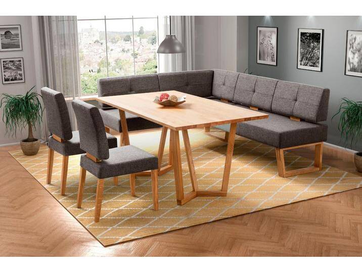 Eckbankgruppe HOME AFFAIRE Ponza Eckbank Küchenbank BESTSELLER , braun (braun, eiche geölt,), langer Schenkel rechts, Sitzmöbel-Sets, Sitzgruppe Esszimmer Stühle Tisch und Bank bequem gepolstert von Home-affaire